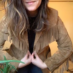 Suede Fringe Jacket
